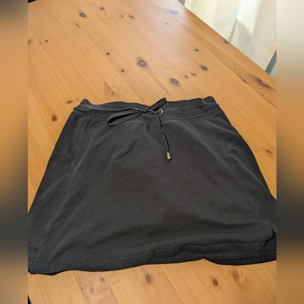 GreenTea Black A-Line Skirt for Casual Wear